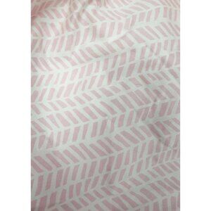 POTTERY BARN Kids BABY CHEVRON PINK WHITE FITTED CRIB SHEET Organic Cotton